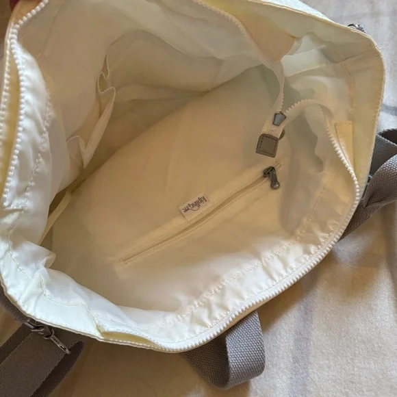 Kipling Cream and Gray Overnight Tote Bag - Picture 8 of 14